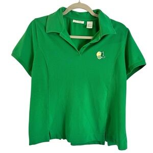 Liz Golf Liz Claiborne Polo Shirt Women's Size Petite Large Short Sleeve Green